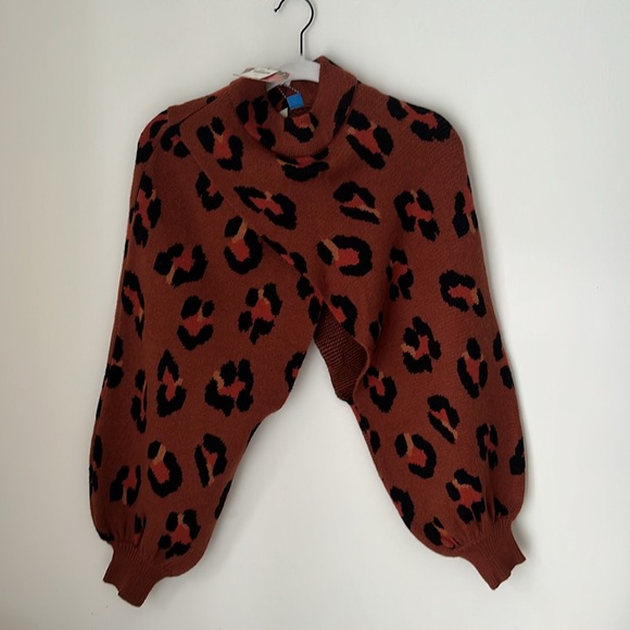 FARM Rio Brown Leopard Sweater - Picture 7 of 10